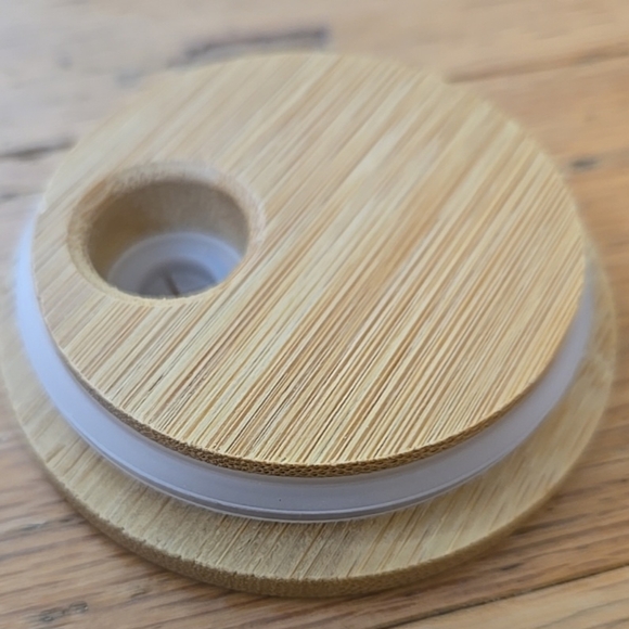 Dimple - Handmade PeaceGlass Cup 16oz. With Lid, Glass Straw, and straw cleaner. - Picture 7 of 10